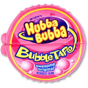 IScream Hubba Bubba Bubble Gum Tape Package 11 "× 11.5" وسادة مع وسائد شريط اللثة فقاعة
