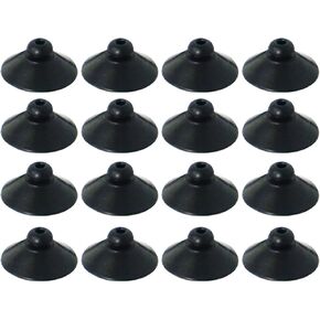 16Pcs Rubber Fish Tank Suction Cups,Black Aquarium Suction Cup Camp Clips Fish Tank Attachments for Tank Pump, Overhead Line Tube, Fish Tank Aeration Setup