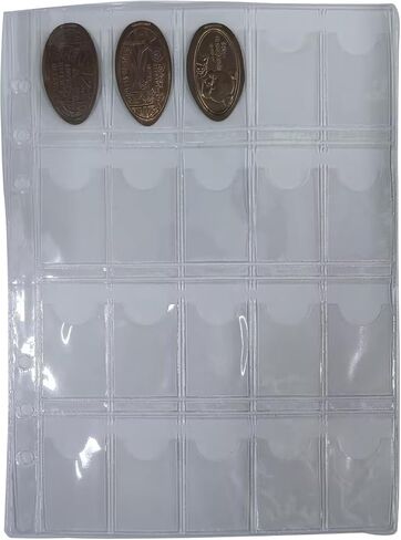 10 Pack Pressed Penny Coin Sheets, Souvenir Smashed Penny Coin Holder, Pennies Coin Collector Pages in Kuwait