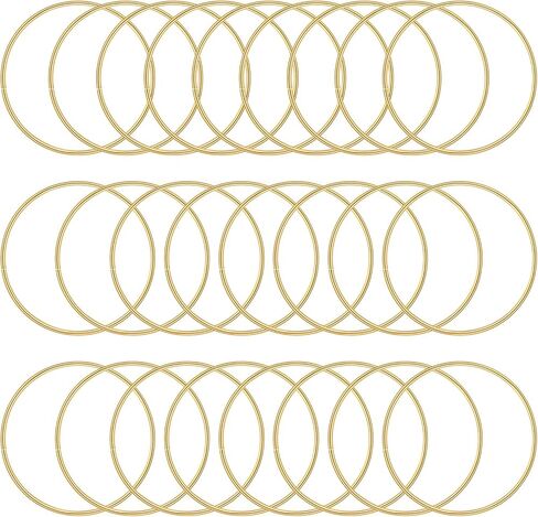 Prasacco 25 حزم حلقات معدنية للحرف اليدوية ، حلقات الماسك الحلم 3 بوصات ، حلقات زهرة لخاتم Macrame Gold Macrame لـ Dream Catcher Masser Hoops لـ DIY Craft Home Wedding Decoration in Kuwait