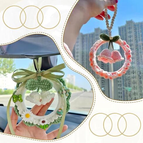 Prasacco 25 حزم حلقات معدنية للحرف اليدوية ، حلقات الماسك الحلم 3 بوصات ، حلقات زهرة لخاتم Macrame Gold Macrame لـ Dream Catcher Masser Hoops لـ DIY Craft Home Wedding Decoration in Kuwait