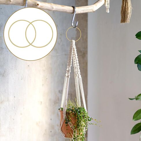 Prasacco 25 حزم حلقات معدنية للحرف اليدوية ، حلقات الماسك الحلم 3 بوصات ، حلقات زهرة لخاتم Macrame Gold Macrame لـ Dream Catcher Masser Hoops لـ DIY Craft Home Wedding Decoration in Kuwait