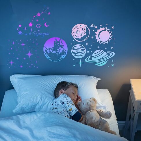 Reusable Star Painting Stencil Set - 24 Pcs Astronomy Planet Reusable Painting Template for Journal Canvas Decoration, Zodiac Signs Drawing Art Stencils for DIY Home Wooden Wall Floor Decor in Saudi Arabia