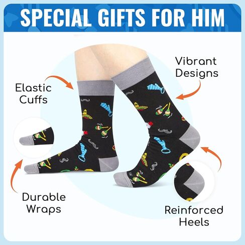 HAPPYPOP Funny Dad Socks Fathers Day Socks, Dad Birthday Gifts, Funny Gifts For Dad From Daughter Son, Father Gifts in Saudi Arabia