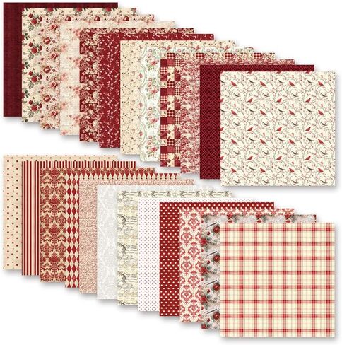 12×12 Boho Scrapbook Paper Vintage Flower Pattern Paper Pad,24 Sheets Double-Sided Bobo Floral Scrapbooking CardStock Paper Pad for Holiday Cardmaking DIY Origami Paper. in Kuwait