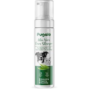 Waterless Cat and Dog Shampoo, Cat & Dog Shampoo and Conditioner, Dog Dry Shampoo, Deshedding Dog Shampoo, Dog Shampoo for Smelly Dogs, Foam Shampoo for Dogs and Cats 200ml (Aloe Vera)