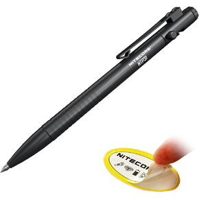 Nitecore NTP31 Bolt Action Tactical Pen with Tungsten Steel Glass Breaker with NitecoreSt Sticker