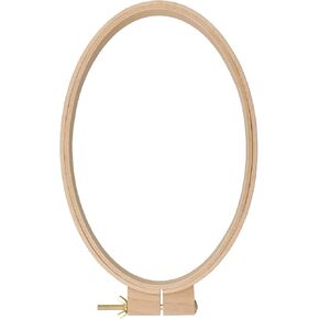 Chinflly Embroidery Hoops,Oval Bamboo Circle Cross Stitch Hoop Ring,Cross Stitch, Craft Sewing, and Decoration,Pack of 3