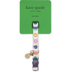kate spade new york Breakaway Cat Collar, Adjustable Collar with Buckle Closure, Watercolor Dot