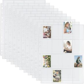 50 Pack Photo Sleeves for 3 Ring Binder - (2x2, for 800 Photos), Archival Photo Page Protectors 2x2, Clear Plastic Photo Album Refill Pages Photo Pockets, Postcard Sleeves, Acid-Free