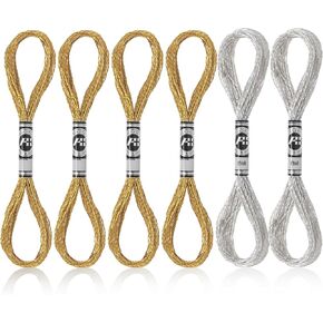 Innohhustle 6 Skeins تطريز الخيط المتقاطع خيوط غرزة المعادن تعيين بريق التطريز in Saudi Arabia