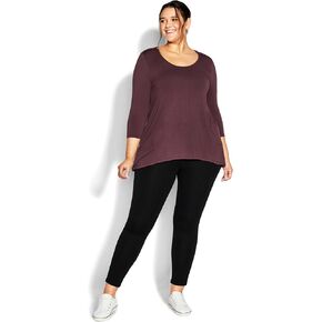 Avenue Women's Plus Size Pull on Ponte Pant Black