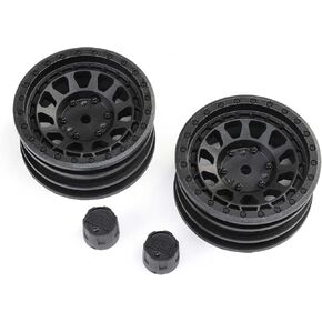 Axial Black Rhino Primm 1.9" Wheels, 12mm Hex, Black (2), AXI43015