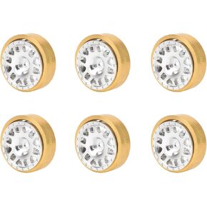 RCAWD Arktos 1.3 inch Brass Weights 234g & Beadlock Glue-Free RC Wheels Rims for Hobby Plus HB 1/18 CR-18P 6X6 Upgrades Parts Silver