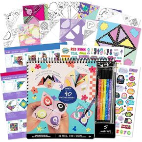 تشمل مجموعة Fashion Angels Fortune Teller Craft Kit ، 40 ورقة من ورق اوريغامي ثروة الصراف ، الذين تتراوح أعمارهم بين 6+