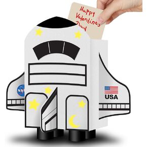 ArtCreativity Valentines Mailbox Kit - Make Your Own Valentines Box Kit for Girls & Boys - Includes Box, Double-Sided Tape, and 18 Decorative Foam Pieces - Cute Valentines Crafts Supplies