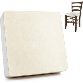 spiareal 18x15x5inch وسادة مقعد واسعة مع زلة قابلة للغسل على الغلاف وسادة كرسي المكتب 5 بوصات للبالغين وسادة ارتفاع مقعد الرغوة السميكة لتخفيف الألم (أبيض)