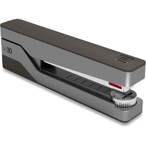 TRU RED TR58077 Premium Desktop Stapler, 30-Sheet Capacity, Gray/Red
