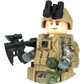 Battle Brick Army OCP 101st Airborne Custom Minifigure | Collectible Genuine Military Minifig | Printed Camo | 1.6 Inches Tall | Great Gift for Ages 10+ to Adult AFOL
