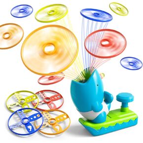 15 PCS Flying Disc Launcher Outdoor Indoor Game Toys Gifts for 3 4 5 5 6 6 year Boys Kids ، Outdoor Outside Game Toys for Kids Boys Ages 3-5 4-8 ، Imeal