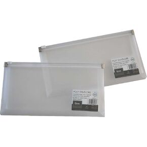 Filexec 50027-18043 18043, Zipper Envelope, 4.75" x 9.5" Clear, Set of 12