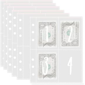 2 Kit 100 Envelopes Money Saving Challenge Binder Inserts Replacement for A5 6 Ring Money Budget Binder, 100 Day Savings Challenge Binder Accessories, Saving Money Challenges Book to Save $5050