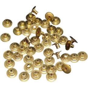 Hopea Jewels® (50 Pcs Approx) Premium Silver Bullet Clutch/Premium Earring Stopper/Earring Nuts Silver (Butterfly Brass 50 Pcs Approx (Silver Plated))