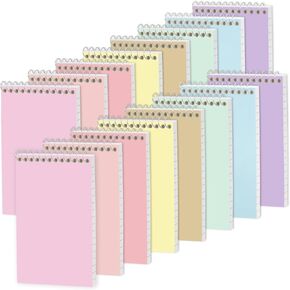 EOOUT 16 Pack Pocket Spiral Notebooks Memo Pads 3x5 Small Notepads Lined College Ruled Paper, 8 Assorted Colors 50 Sheets Per Notebook for Home, Office, School