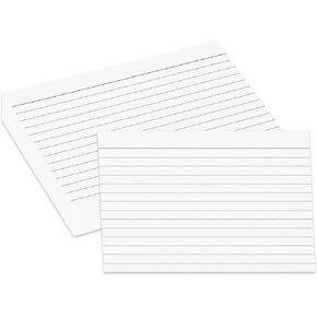 Home Advantage Black Ruled White Index Cards, File Note Cards (4-x-6)