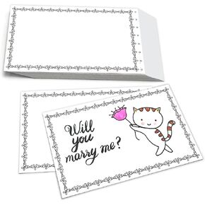 PPAPPAPPIYO Decorative Edge 3x5 Index Cards, 260gsm (Set of 50) Blank (design01)