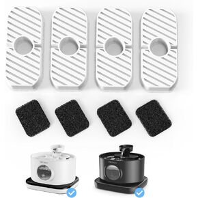 Replacement Filters for Wireless Cat Water Fountain SSPF-V04, 2.8L/95oz Automatic Pet Water Fountain Replacement Filters (4 Pack)