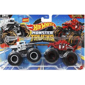 Hot Wheels Monster Trucks Demolition Doubles Bone Shaker vs Skelesaurus