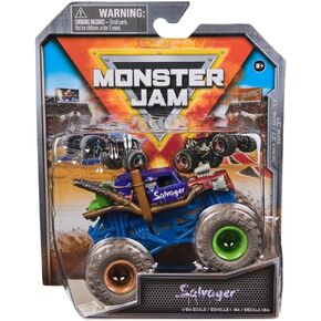 Monster Jam 2024 Series 37 Diecast 1:64 Scale Monster Truck Salvager Wreckless Trucks