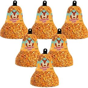Mr. Bird 6-Pack Flaming Hot Feast Wild Bird Seed Bell 8 oz.
