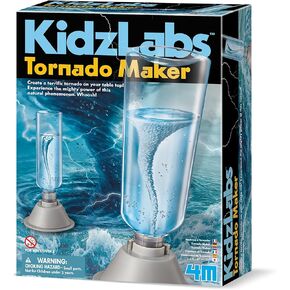 4M: KidzLabs: Tornado Maker - DIY A Battery Powered Tabletop Water Tornado, Empty Bottle Construction, STEM Science Craft & Activity Kit, Kids Age 8+