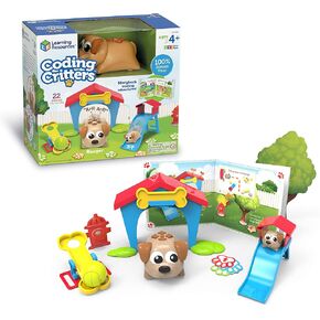 Learning Resources Coding Critters Ranger & Zip,22 Piece Set, Ages 4+, Screen-Free Early Coding Toy for Kids, Interactive STEM Coding Pet, Gifts for Boys and Girls