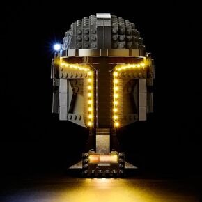 طقم مصباح LED Bricksoul Lego Star Wars ، متوافق مع 75328 مجموعة Mandalorian Lego Light Kit ، Light Up Legos Helmet - بدون مجموعة Lego (إصدار كلاسيكي)