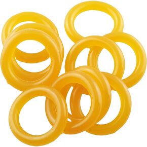 TAODAN 10PCS Sewing Machine Soft Loop Rubber Assembly Yellow Sewing Machine Synchronised Car Loader Leather Loop O-Ring Spare Parts Thread Winder Rubber Loop for Old Pedal Sewing Machines