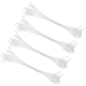 M METERXITY 100-Pack Artificial Flower Stamen Kit, Mini Double Heads Flower Stamens Pistil, Stamens for Flower Making/Craft DIY Wreaths/Wedding Floral Arrangements [White]