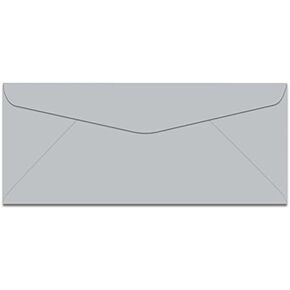 Earthchoice Gray No 10 (4-1/8-x-9-1/2) Envelopes 500-pk - 089 GSM (24/60lb Text) PaperPapers holds letter paper folded 3-way Econo Standard #10, Professional and DIY Business Envelopes