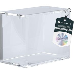 PKMN Booster Box Case Stackable Acrylic Display - 8mm + 5mm Ultra Thick Acrylic with 5x3mm Strong Magnets - PKMN Booster Box Case Protector - Compatible with PKMN Booster Boxes