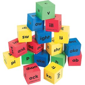 Fun Express Word Family Dice - 17 Pieces - Educational and Learning Activities for Kids