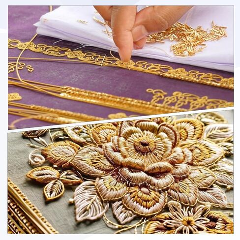 InnoHHustle 6 Skeins Embroidery Floss Cross Stitch Threads Metallic Embroidery Thread Set Glitter Embroidery Floss Cross-Stitch Threads for Friendship Bracelets Hand Embroidery String Art(2 Colors) in Saudi Arabia