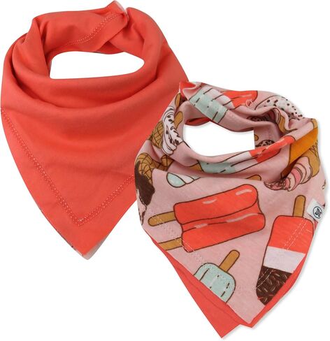 HonestBaby Multipack Reversible Bandana Drool Bibs Burpcloths Adjustable Snaps 100% Organic Cotton (Legacy) in Kuwait