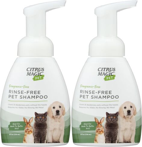 Citrus Magic Pet Rinse-Free Pet Shampoo, 8-Fluid Ounce, Pack of 2 in Saudi Arabia