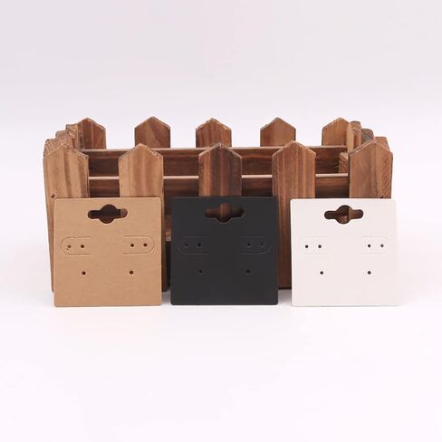 100 pcs kraft paper rering arring arming arring arring stud stud stud stud cards hanging rering rering cards tags jewelry display studs for ear black in Saudi Arabia