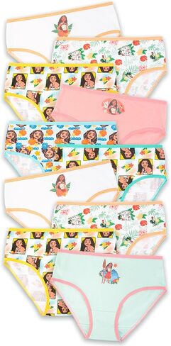 Disney Girls' Moana 100% Combed Cotton Panty Multipacks, Underwear Available in Sizes 2/3t, 4t, 4, 6, 8 in Saudi Arabia