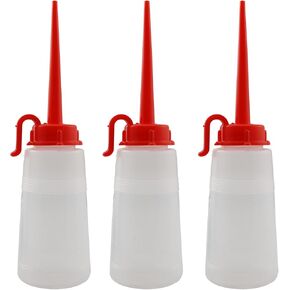 LQ Industrial 3pcs Sewing Machine Oiler 160ml Oil Dispenser with Long Angled Oil Bottle Sewing Machine Long Tip Double Needle Plastic Oil Dispenser
