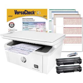 VersaCheck HP Laserjet M29 MX MICR Check Printer Gold Check Printing Software Bundle, White (M29MX)