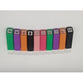 Pre Inked Stamps, Assorted Colors, Set of 10 (2)